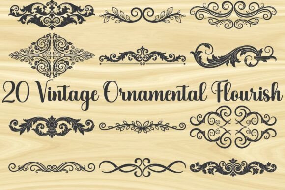 Download Vintage Ornamental Flourish - Ornament Collection