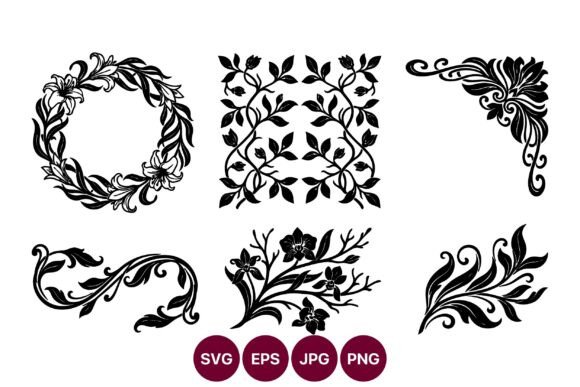 Download Ornamental Floral Flourishes Clip Art - Ornament Collection