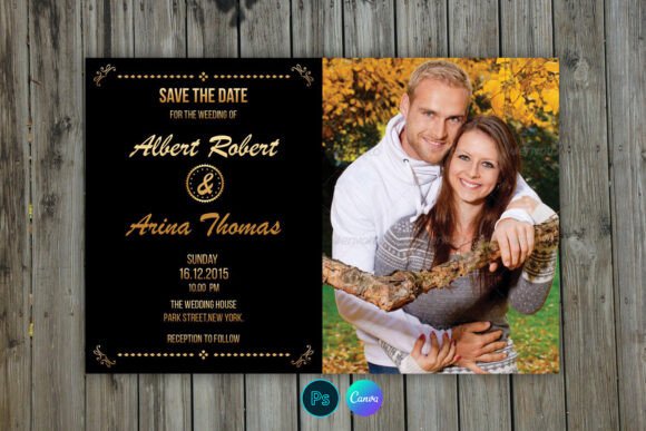 Download Save the Date Photoshop Template - Save Collection